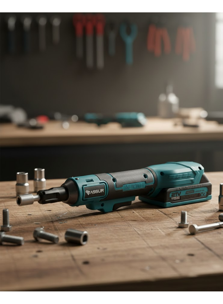 Yandan Sıkma Somun İşlemleri İçin 21V Akülü Cırcır Anahtar