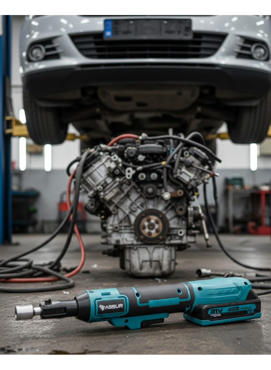 Yandan Sıkma Somun Uyumlu Akülü Cırcır Kolu 21V Güçlü Tork