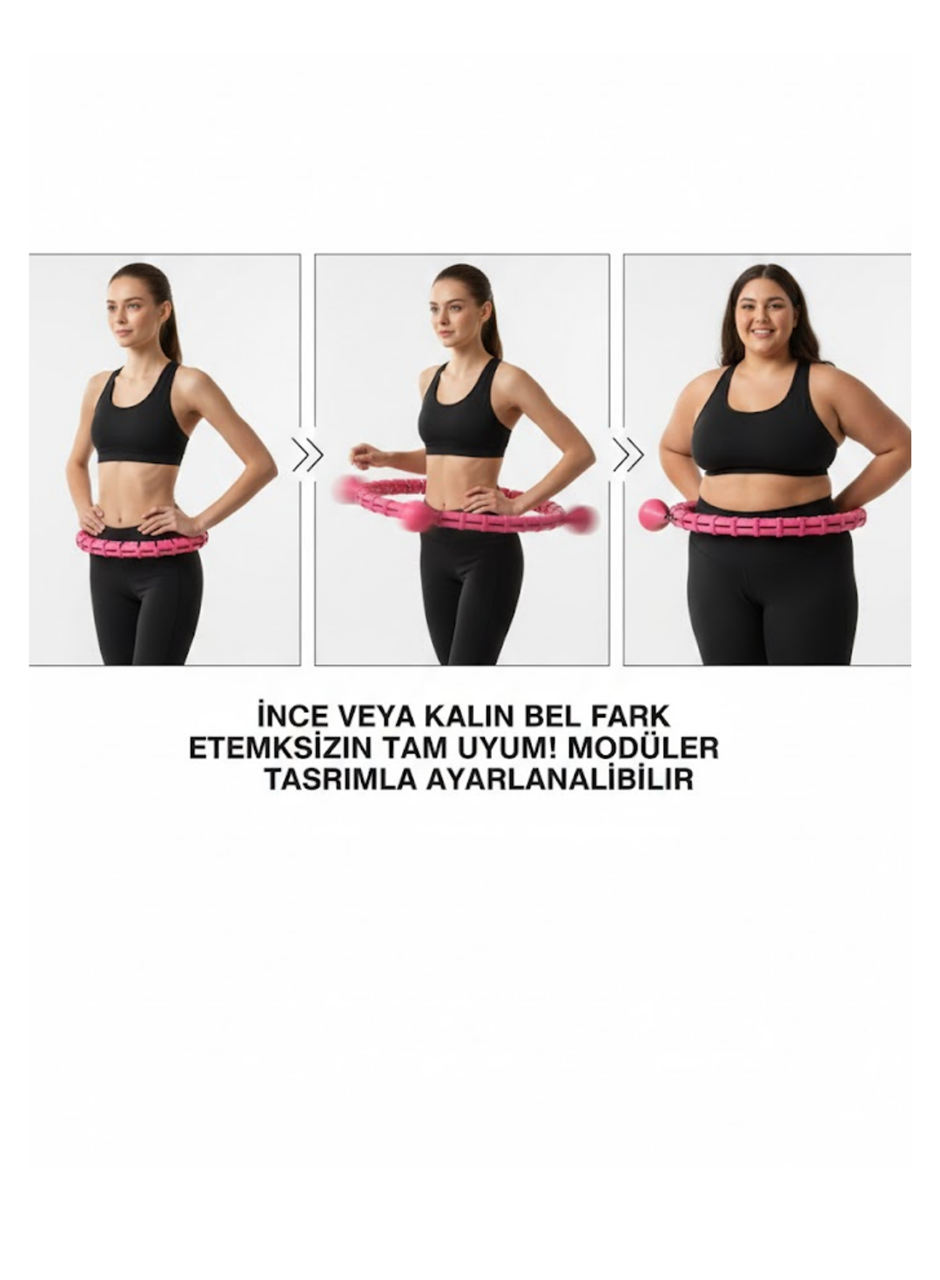 Evde Spor İçin Akıllı Hula Hoop Çemberi Bel İnceltici Mor