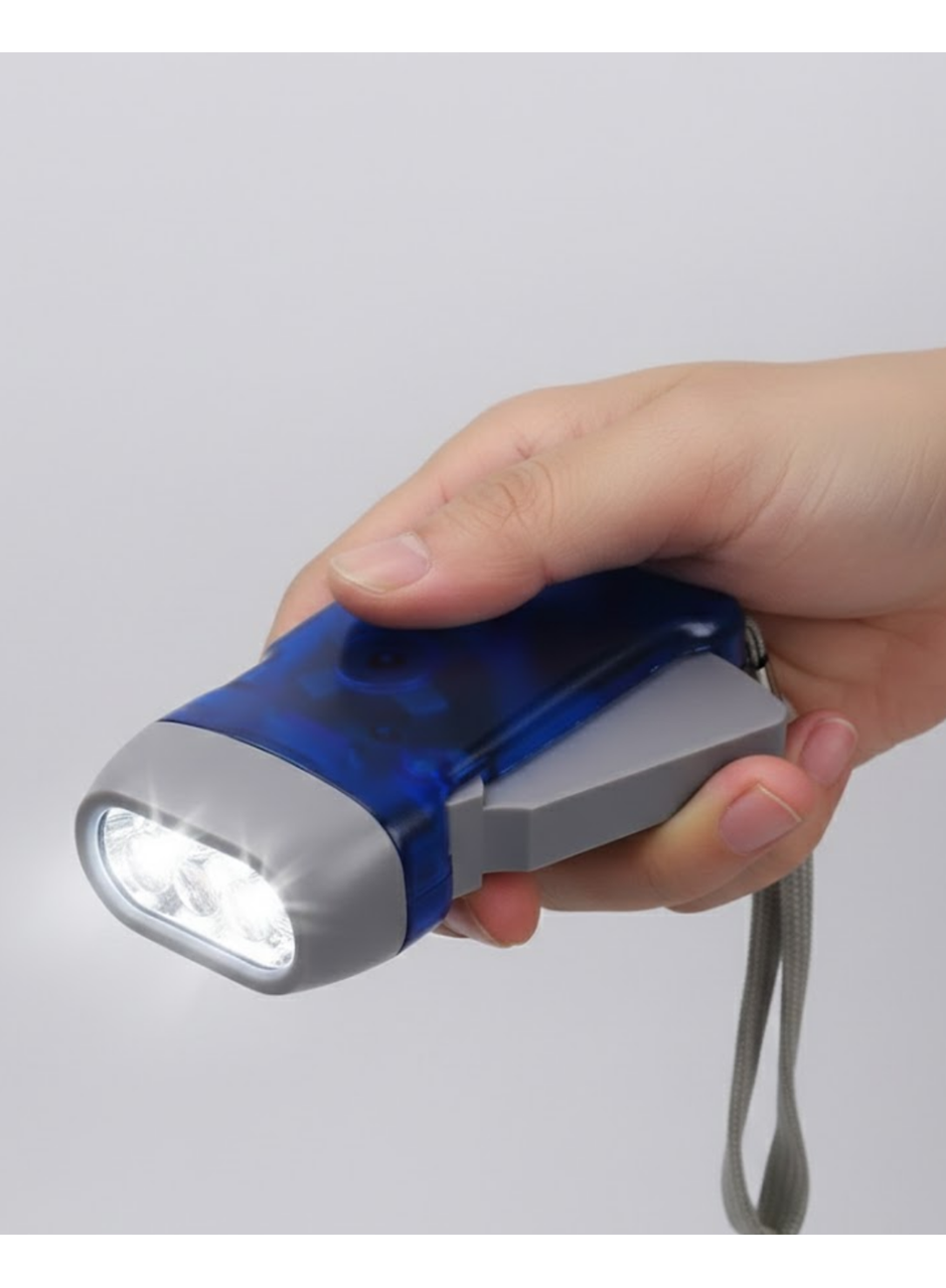 Kendiliğinden Şarjlı El Feneri 3 LED Enerjisiz Çalışan Pratik Tasarım