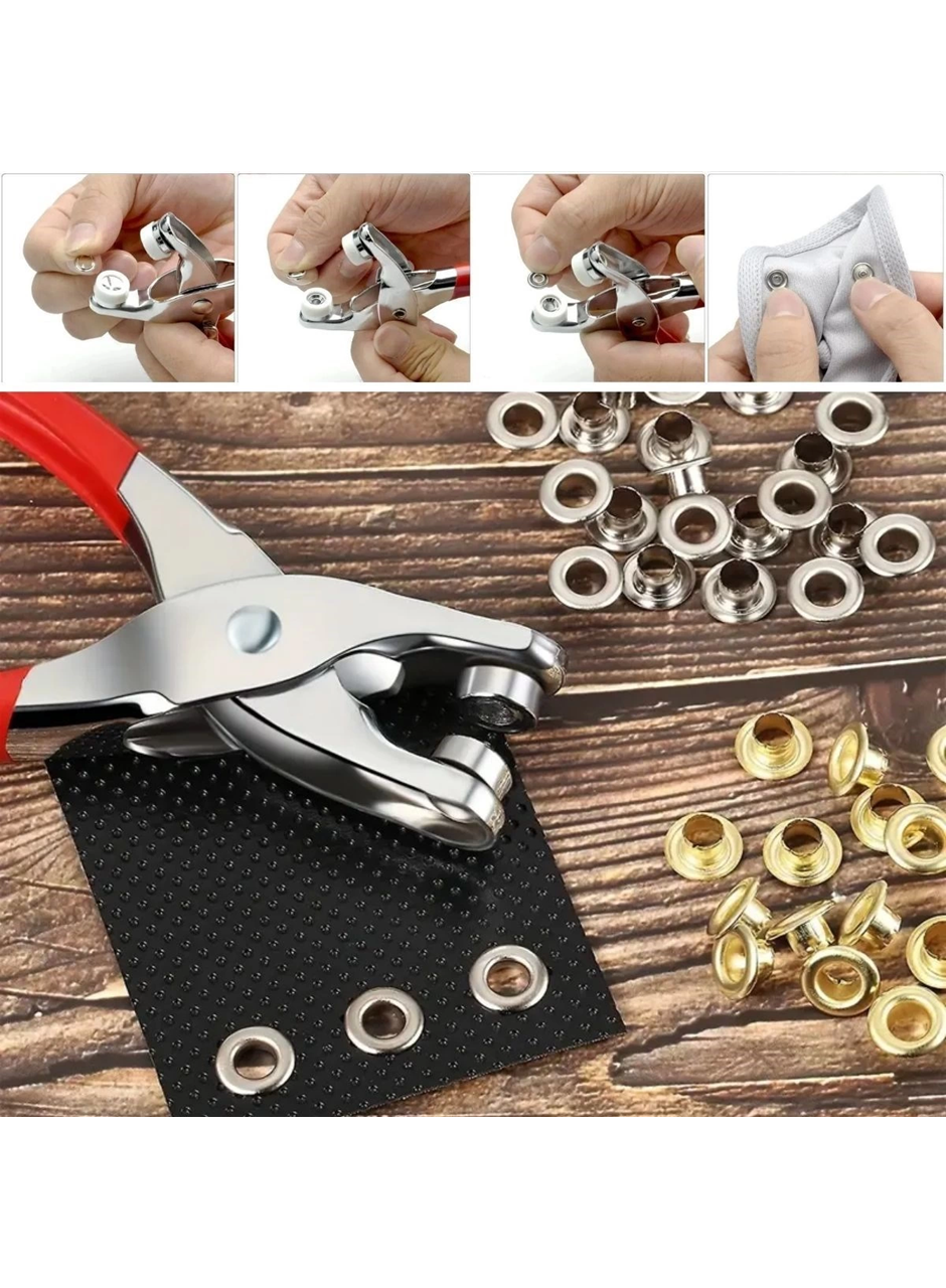 200 Adet Paslanmaz Çelik Çıtçıt Ve Pense Seti Metal Çıt Çıt Makinesi (