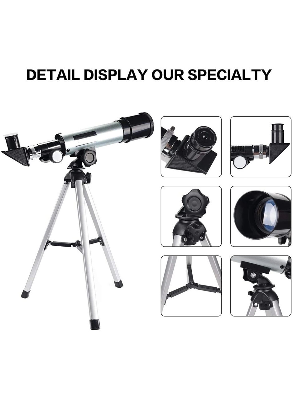 50x360 Mini Teleskop Kara Uzay Teleskobu Aliminyum Gövde Tripodlu (