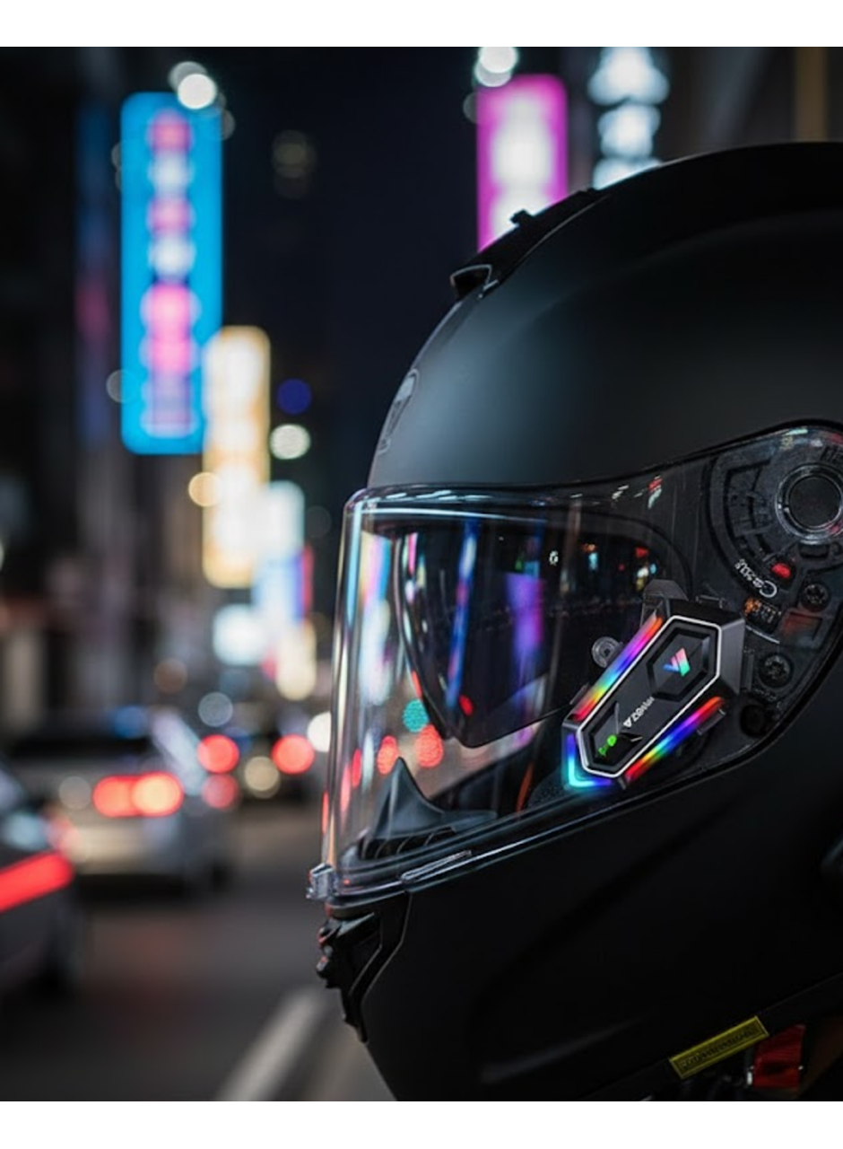 Kablosuz Bluetooth Motosiklet Kask İntercom IPX6 Su Geçirmez