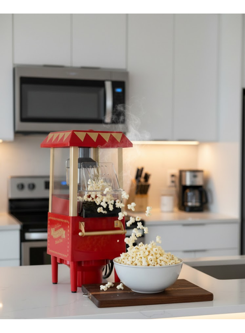 Sağlıklı Atıştırmalıklar İçin Yağsız Popcorn Makinesi