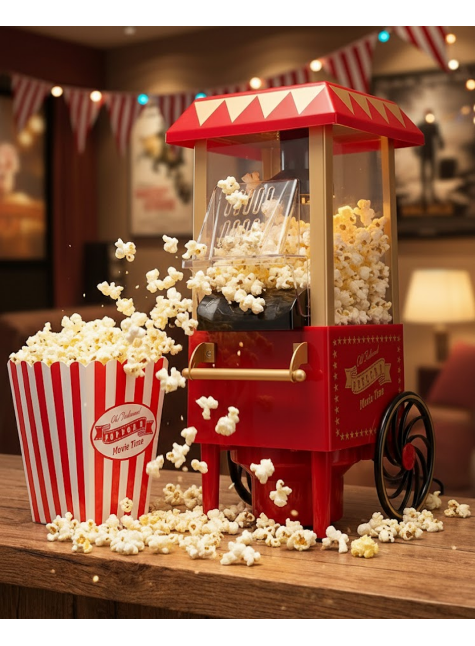 Sıcak Hava Teknolojili Yapışmaz Popcorn Makinesi