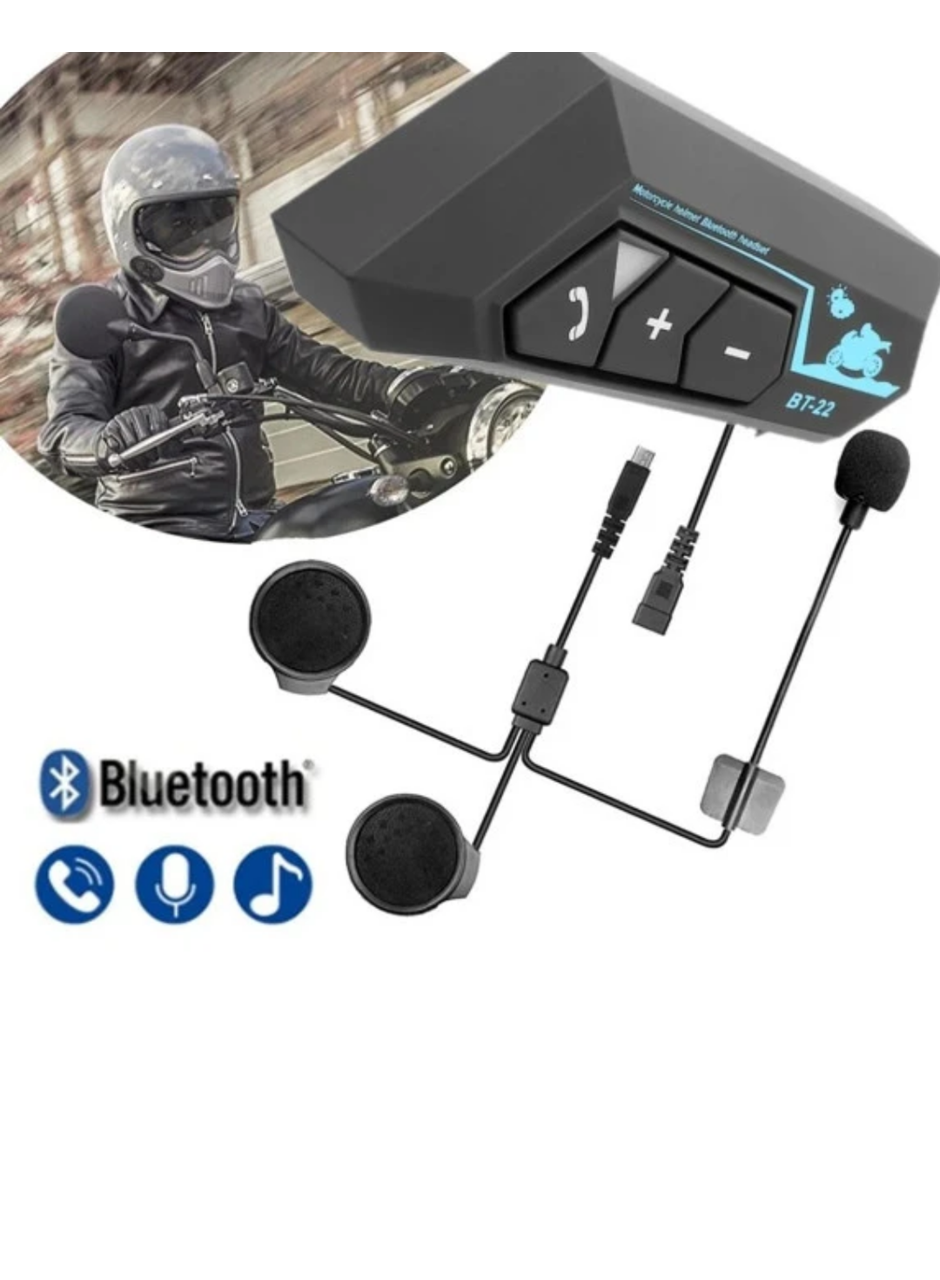 Su Geçirmez Motosiklet Kask Kulaklık 1000mAh Batarya