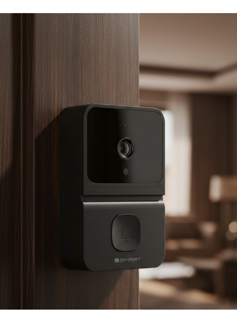 Kablosuz Video Kapı Zili Gece Görüşlü Gerçek Zamanlı Fotoğraf