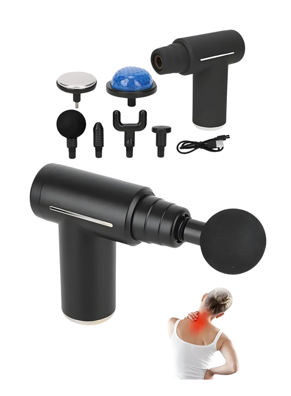 Isıtmalı Soğutmalı Masaj Tabancası 3200 RPM Sessiz Motor USB C Şarjlı