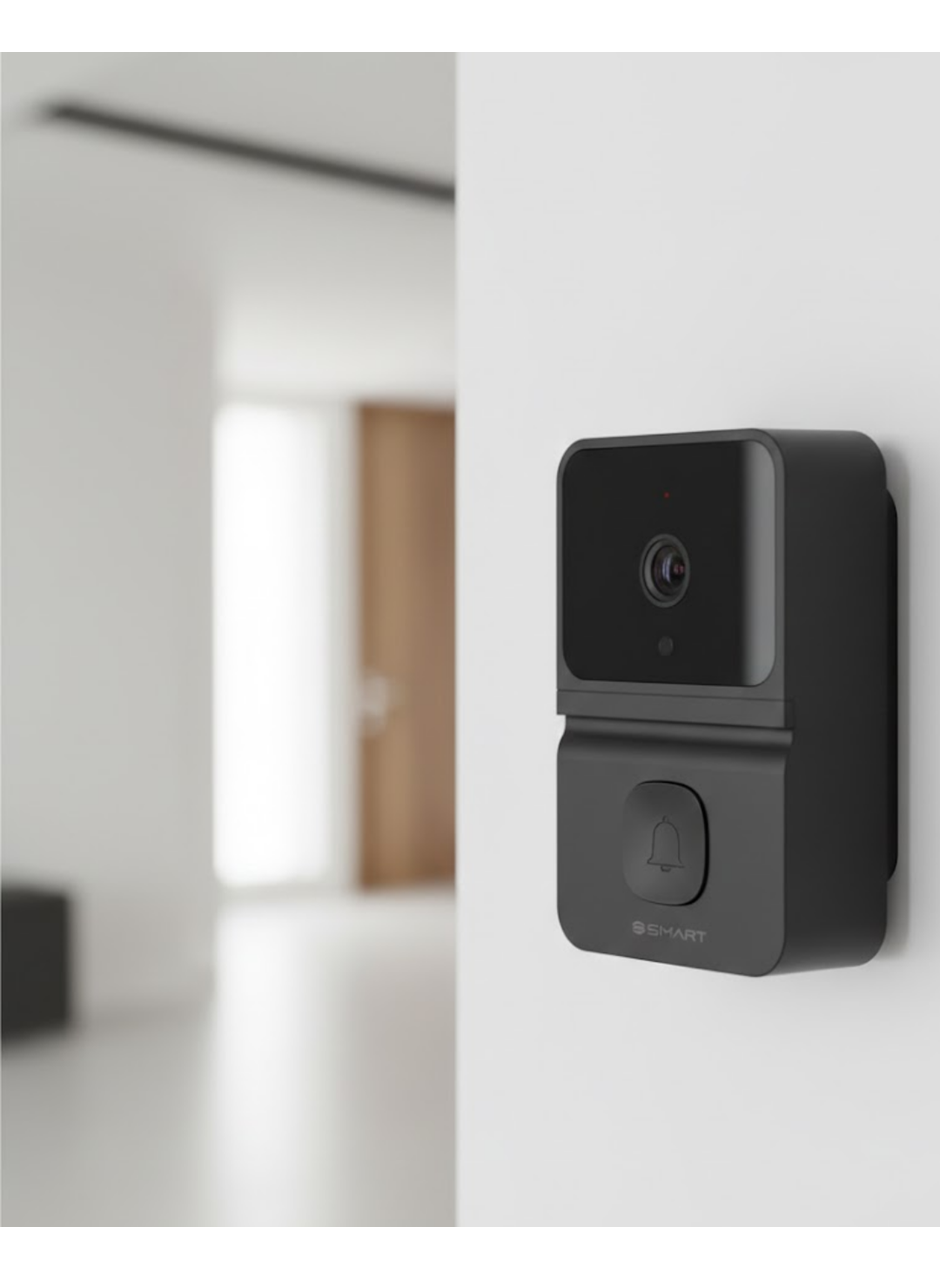 Şarjlı Akıllı Kapı Zili 800 mAh Bataryalı Mobil Bildirimli