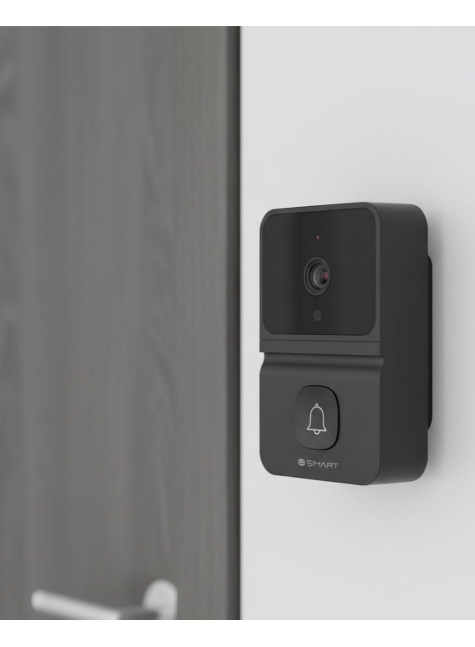 Akıllı Kapı Zili Kamera Gece Görüşlü Çift Yönlü Sesli WiFi