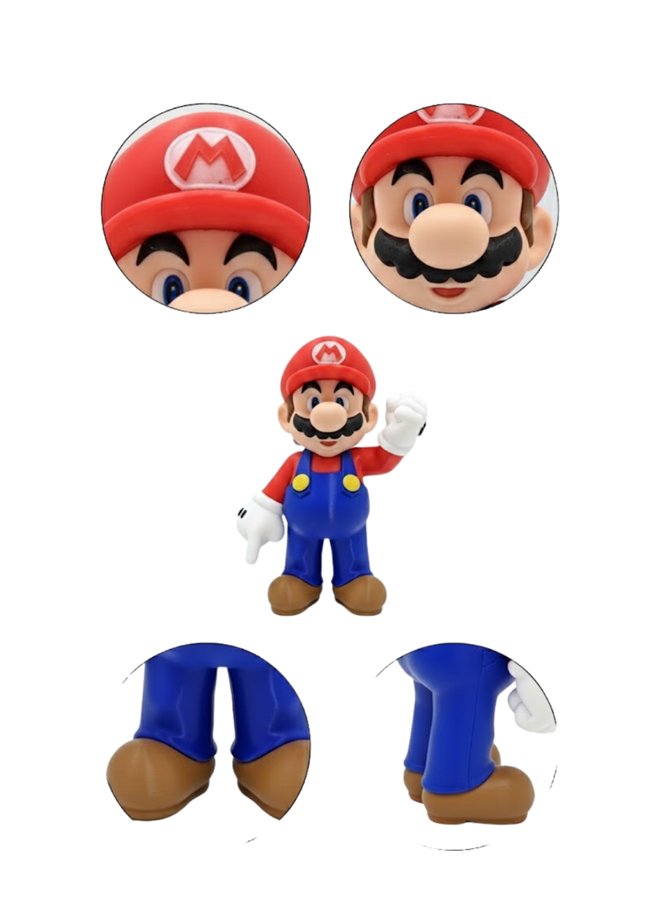 3D Süper Mario Dekoratif Biblo Koleksiyonluk Oyun Karakteri Figürü