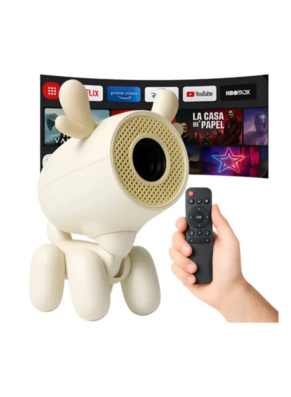 Geyik Tasarımlı Akıllı Projeksiyon 4K Destekli 500 ANSI Lümen