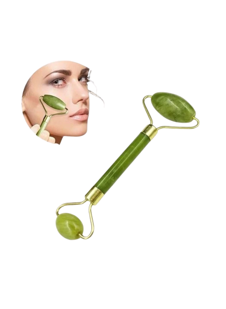 Doğal Yeşim Roller ve Gua Sha Yüz Şekillendirme Seti