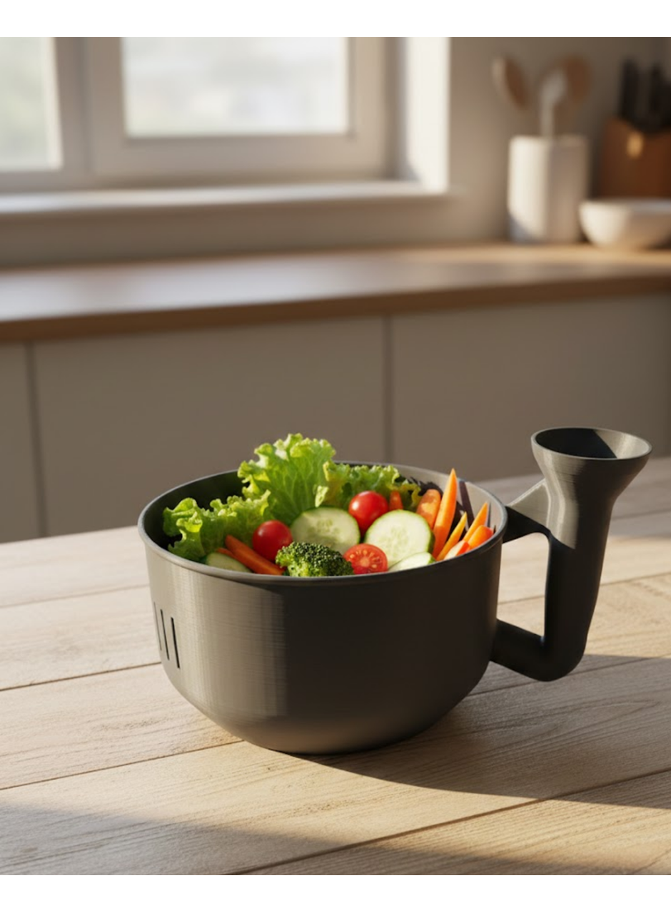 Ergonomik Saplı Sebze Süzgeçli Yıkayıcı Çok Amaçlı Mutfak Ürünü