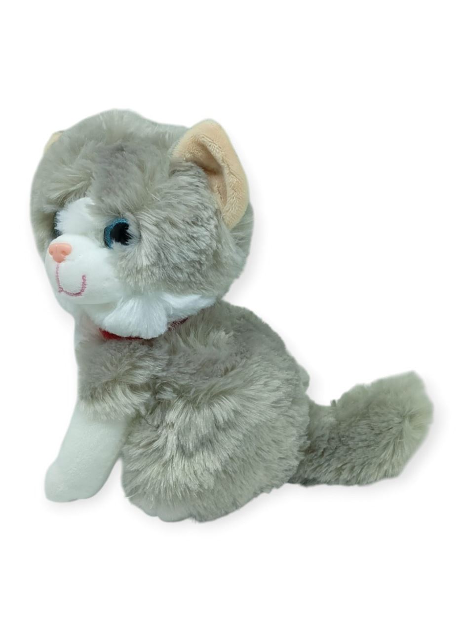 Sesli Peluş Kedi 25 cm - Gri