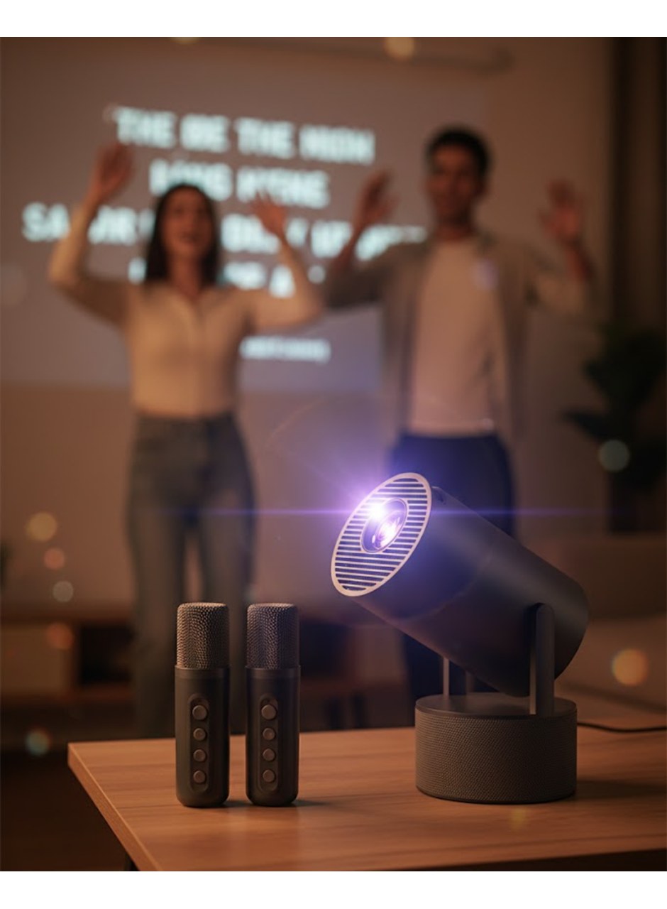 1080P Taşınabilir Projeksiyon WiFi Bluetooth Destekli