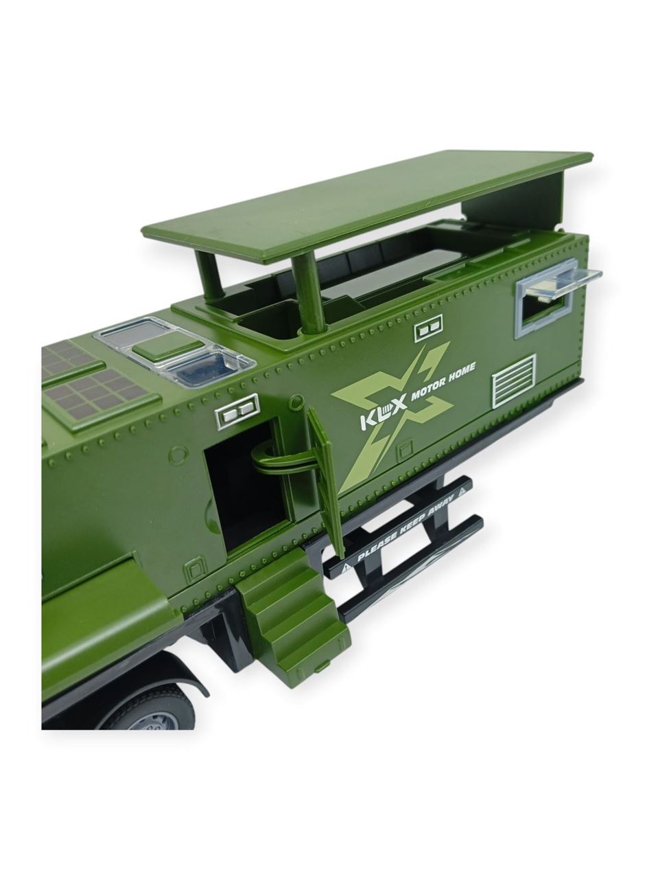 Metal Tır 1:24 - Sesli Işıklı Karavan Tır 39 cm - Yeşil