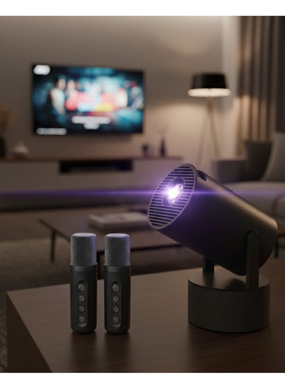 3ü1 Arada Projeksiyon Karaoke ve Bluetooth Hoparlör