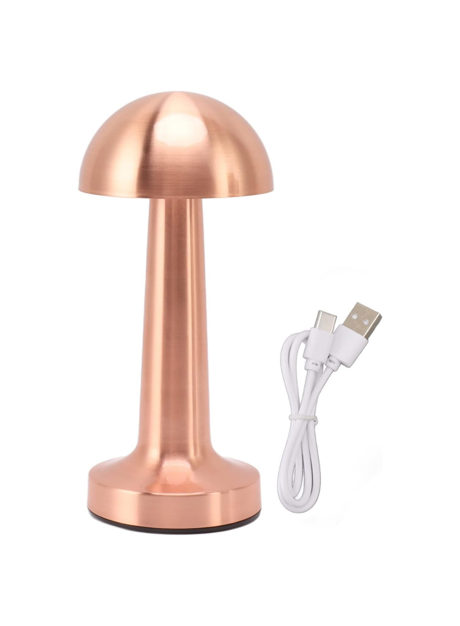 Modern Bronz Masa Lambası 3 Renk LED Dokunmatik Şarjlı Model