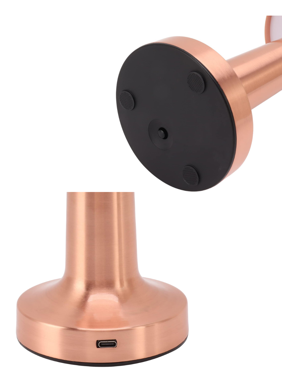 Modern Bronz Masa Lambası 3 Renk LED Dokunmatik Şarjlı Model