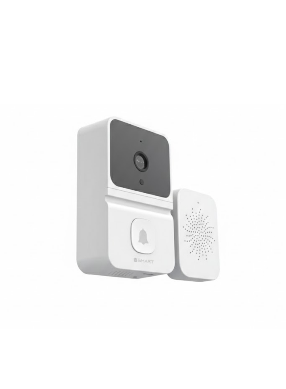 ŞARJLI KAMERALI KAPI ZİLİ BEYAZ