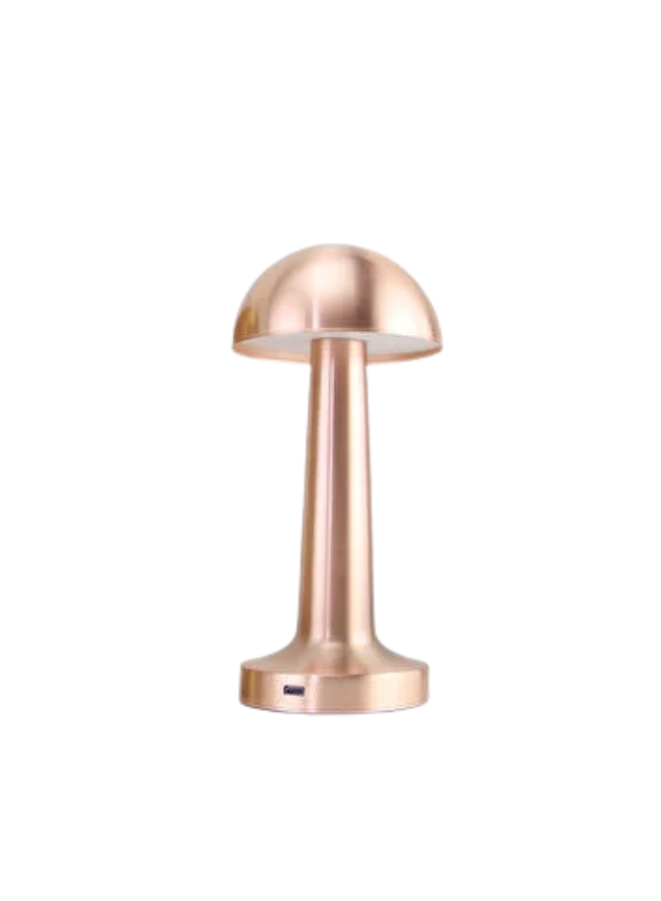 Şarjlı LED Masa Lambası 3 Kademe Dokunmatik Bronz Modern Tasarım