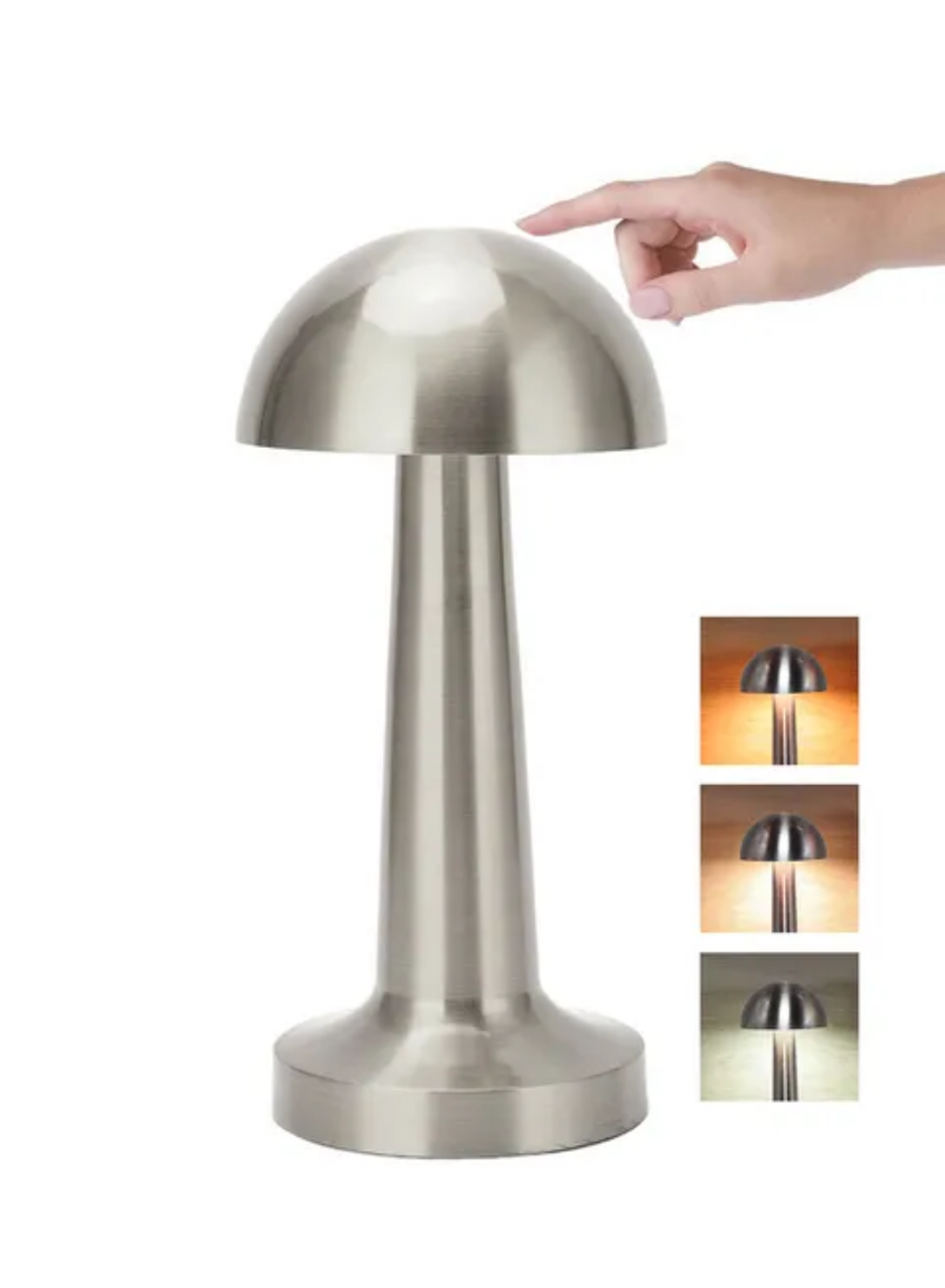 Modern Mantar Masa Lambası Dokunmatik 3 Işık Modlu Şarjlı Kablosuz LED