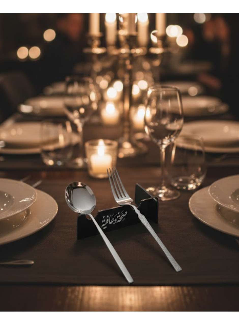 3D Özel Baskı 6’lı Kaşık Çatal Sunum Standı Şık Masa Düzenleyici