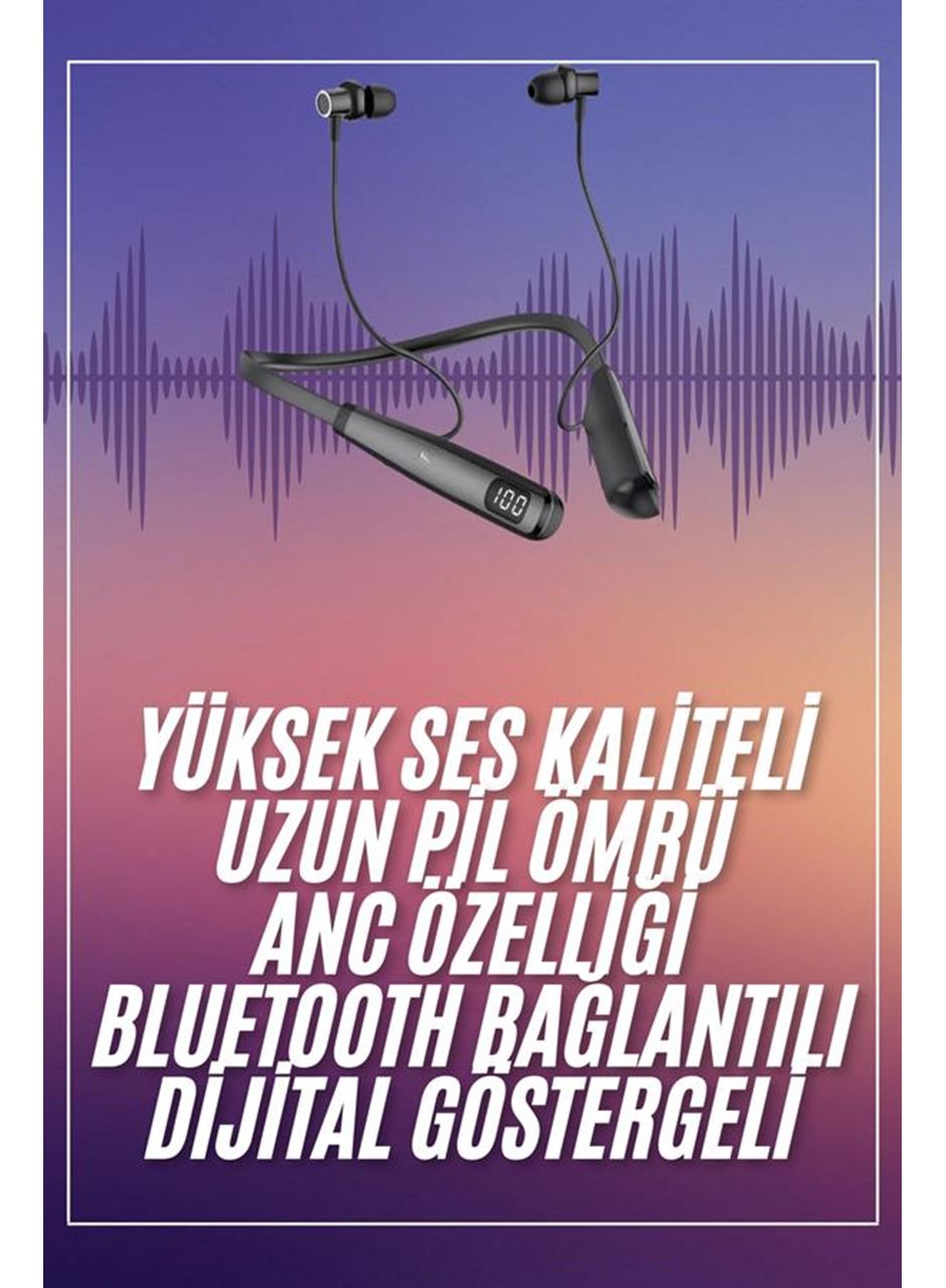 Boyun Askılı 100 Saat Kablosuz Kulaklık Göstergeli Bluetooth Kulaklık