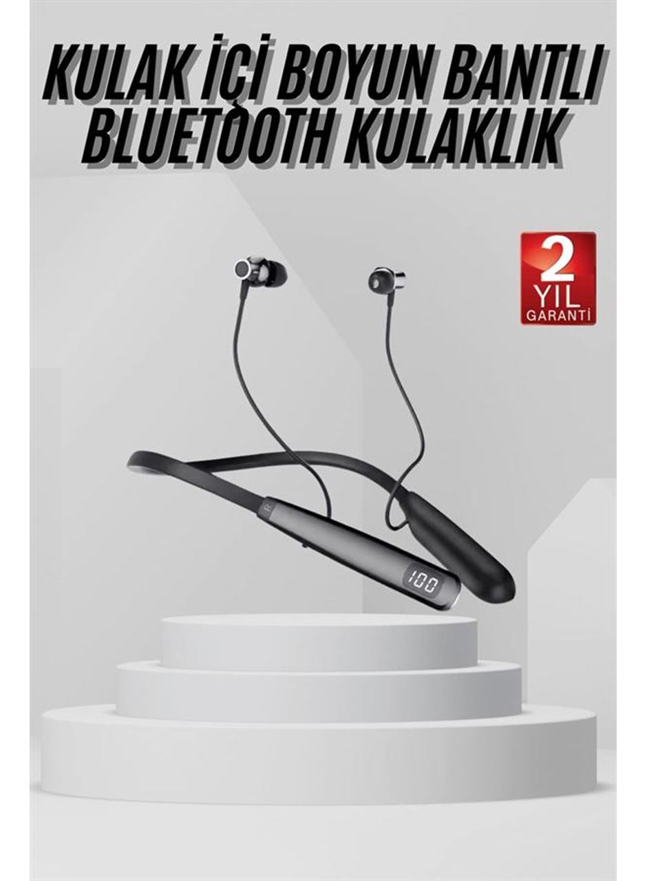 Boyun Askılı 100 Saat Kablosuz Kulaklık Göstergeli Bluetooth Kulaklık