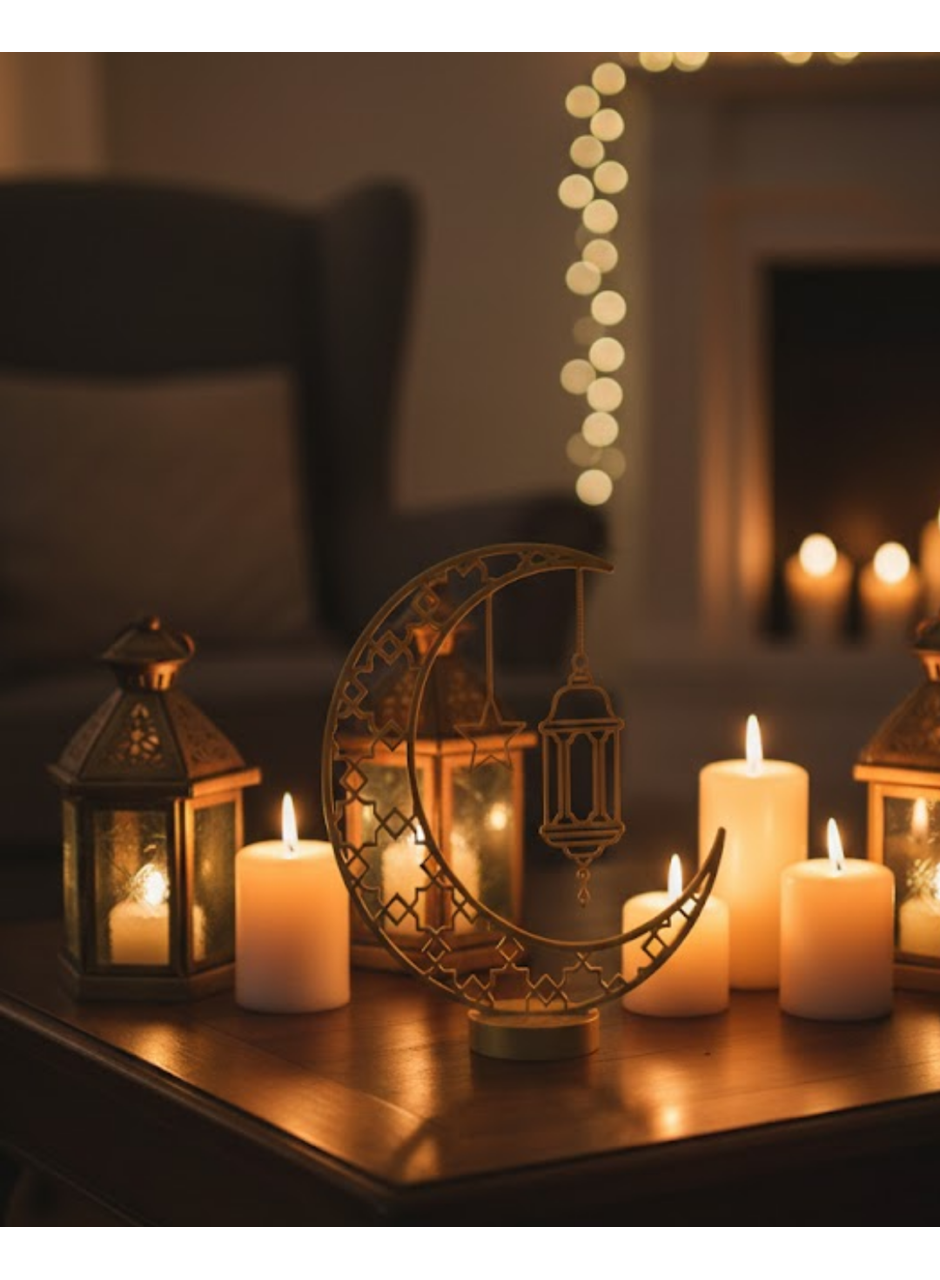 3D Hilal Cami Biblo 20x20 cm Özel Tasarım Özel Baskı Ürün