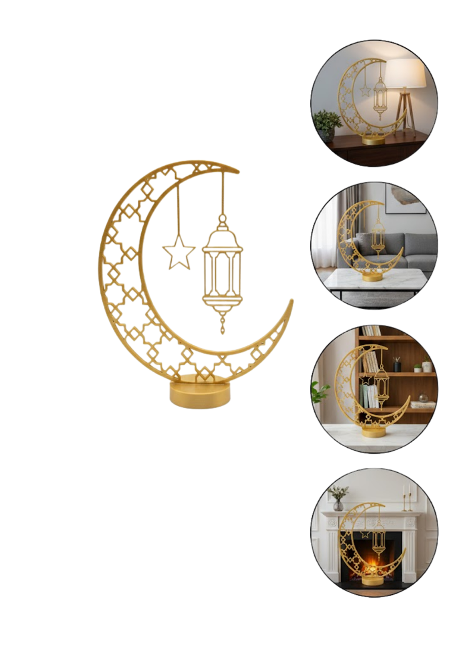 3D Hilal Cami Biblo 20x20 cm Özel Tasarım Özel Baskı Ürün