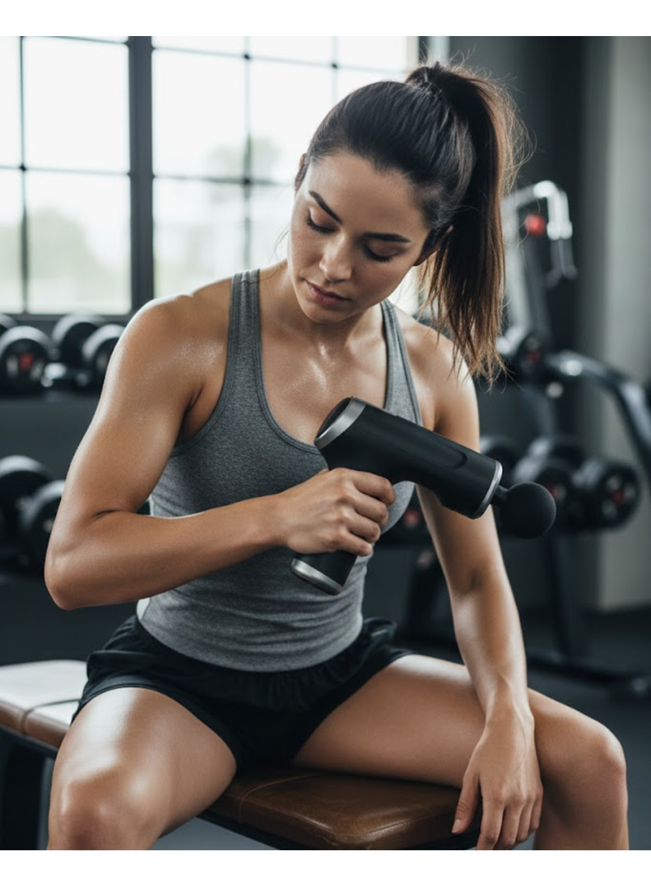 4 Başlıklı Darbeli Şarjlı Masaj Aleti Tabancası Kablosuz