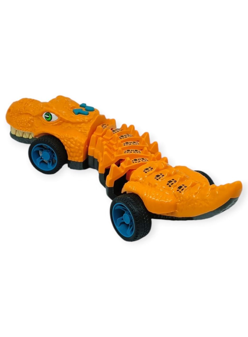 Timsah Araba - Otomatik Hareketli Sesli Işıklı 32 cm - Turuncu Timsah