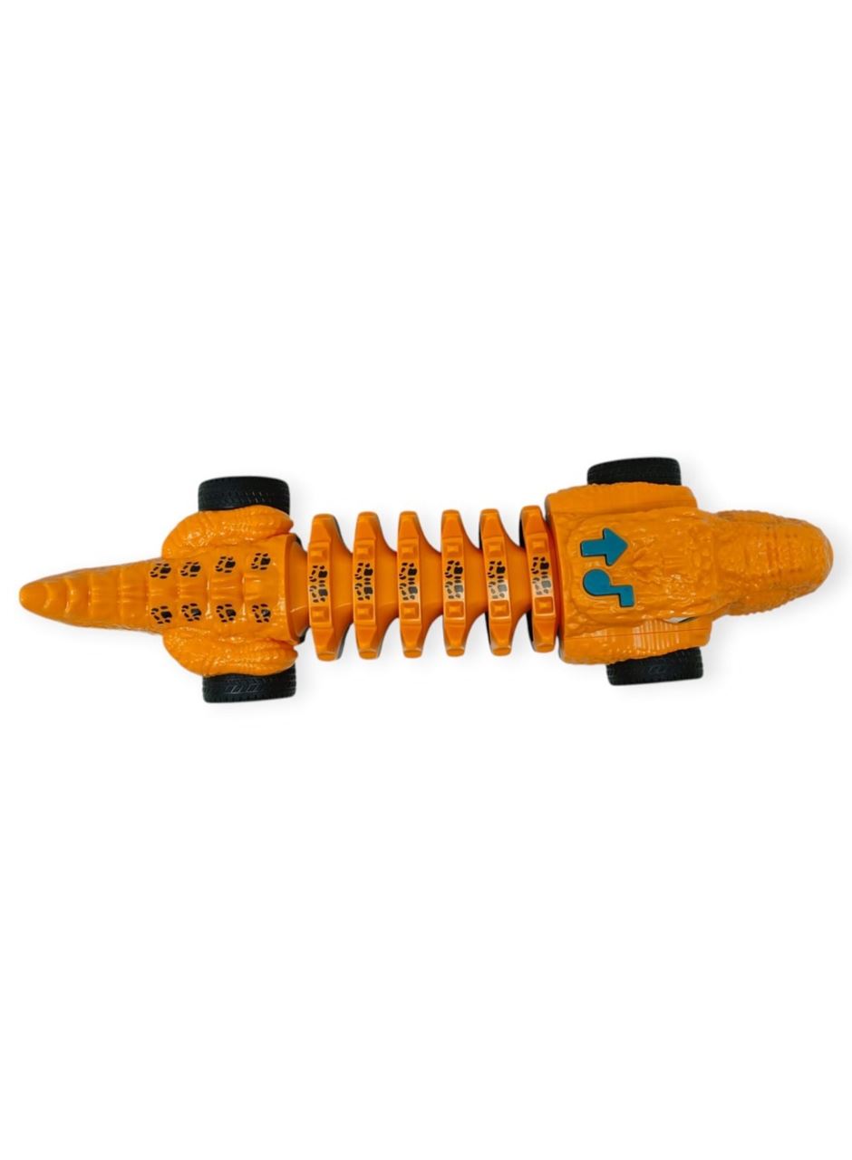 Timsah Araba - Otomatik Hareketli Sesli Işıklı 32 cm - Turuncu Timsah