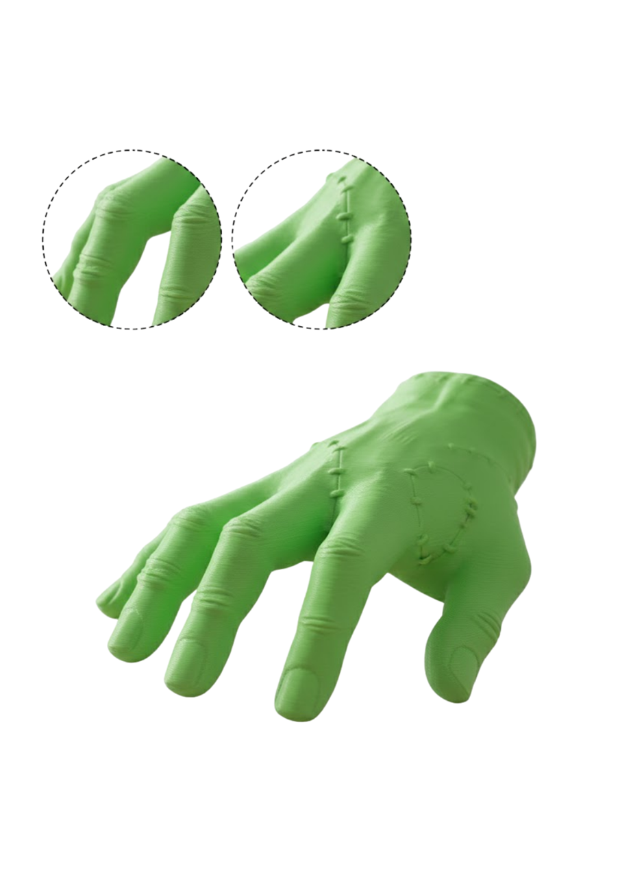 3D Yeşil El Dekoratif Heykel 27x22 cm Büyük Boy Modern Tasarım