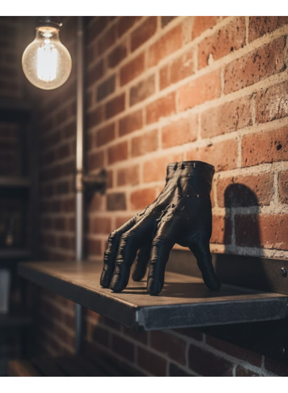 3D Siyah El Tasarım Dekor 17x16 cm Konsol ve Şömine Üstü Obje