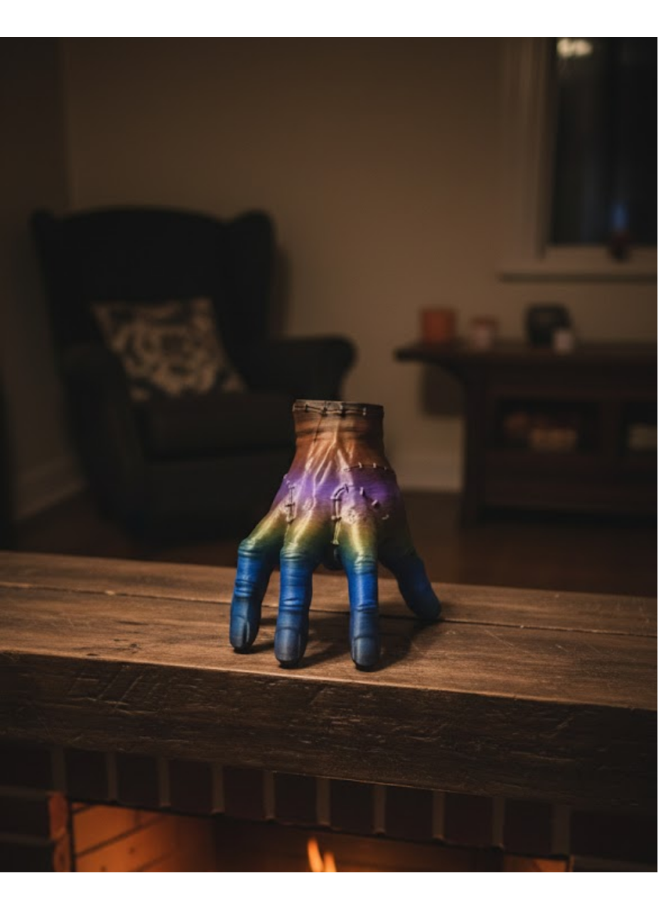 3D Renk Geçişli El Obje 27x22 cm Büyük Boy Ev Dekorasyonu