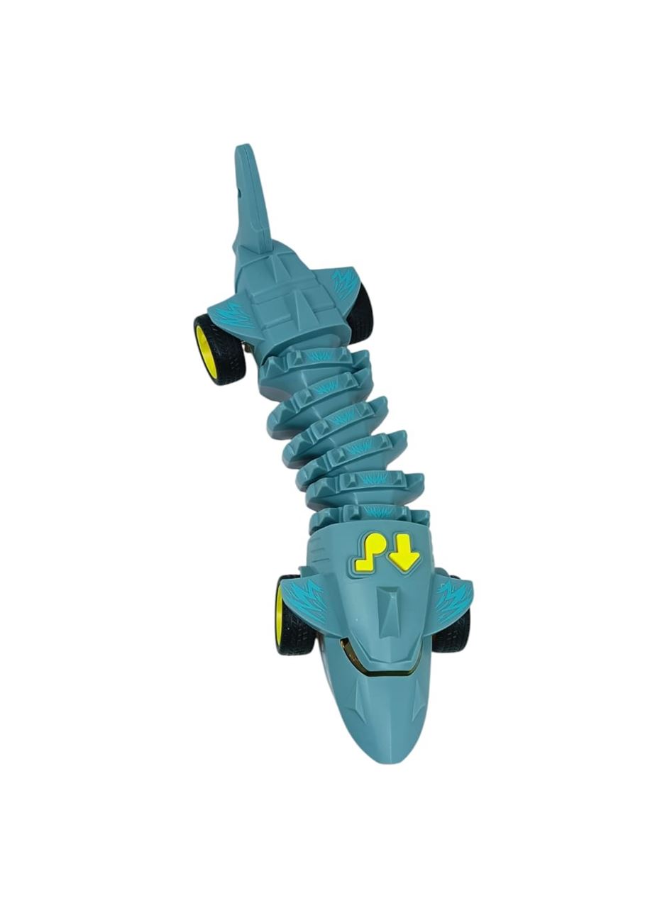 Köpekbalığı Araba - Otomatik Hareketli Sesli Işıklı 32 cm - Gri Köpekbalığı