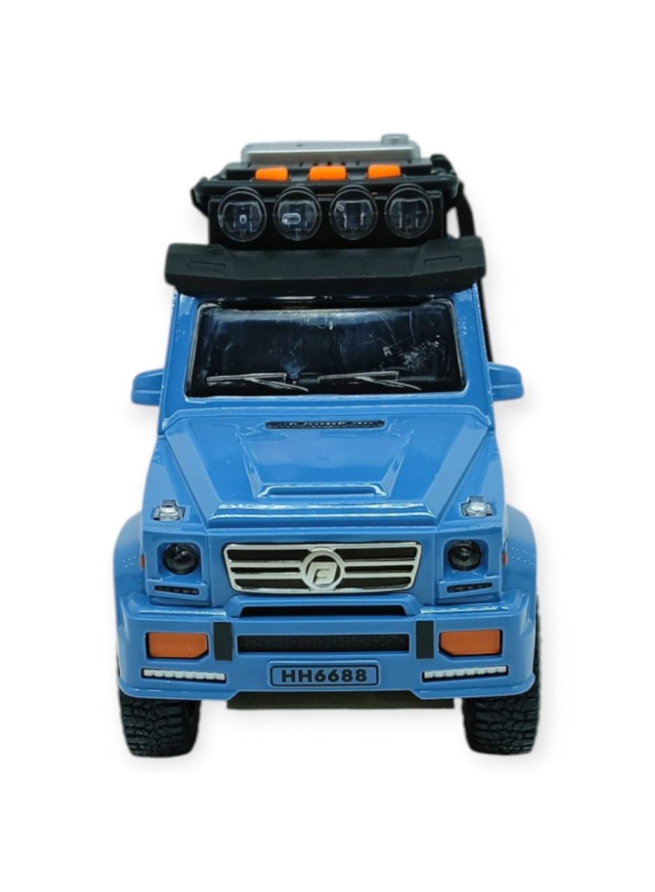 Sesli Işıklı Metal Off- Road Araba 17 cm - D700-04 - Mavi