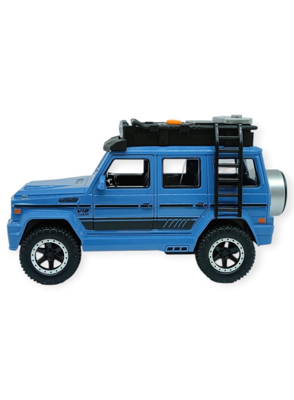 Sesli Işıklı Metal Off- Road Araba 17 cm - D700-04 - Mavi