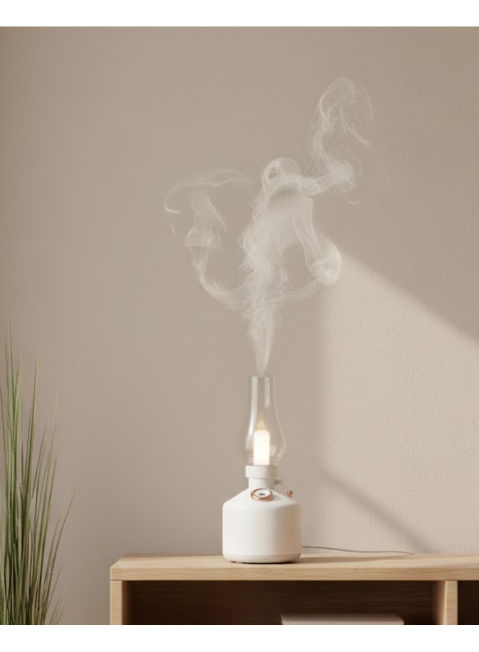 USB Şarjlı Gaz Lambası Modeli Nano Mist Aromaterapi Nemlendirici 280 ml