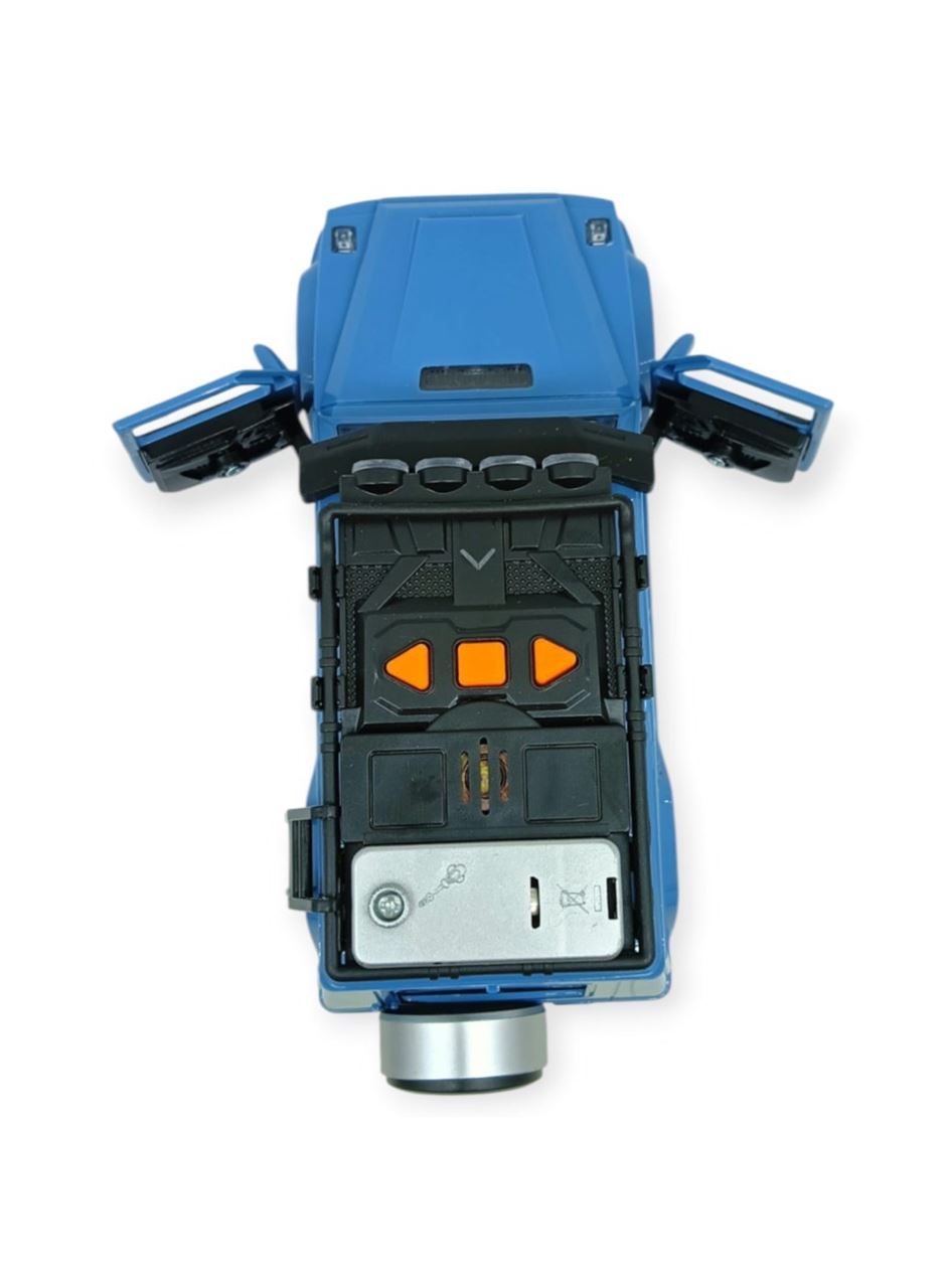 Sesli Işıklı Metal Off- Road Araba 17 cm - D700-04 - Mavi