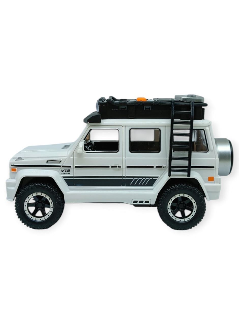 Sesli Işıklı Metal Off- Road Araba 16 cm - D700-04 - Beyaz