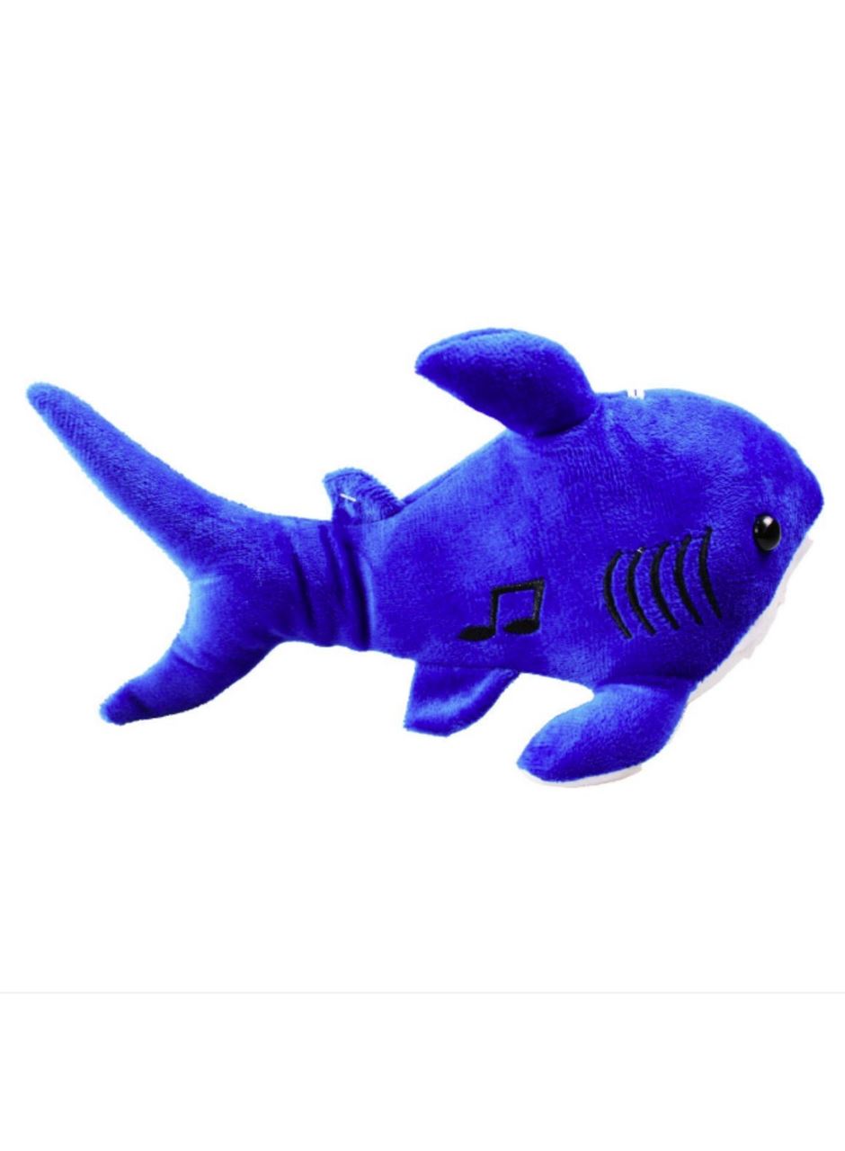 Köpekbalığı Sesli Baby Shark Müzikli 28 cm - 1811201 - Mavi