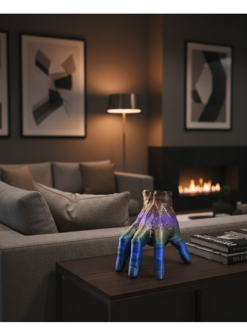 3D Rengarenk El Dekoratif Heykel 27x22 cm Büyük Boy Modern Tasarım