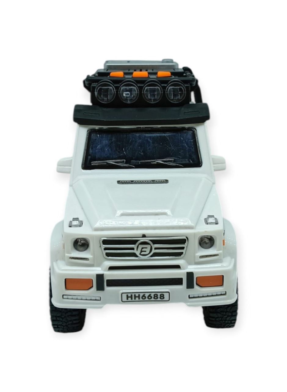 Sesli Işıklı Metal Off- Road Araba 16 cm - D700-04 - Beyaz