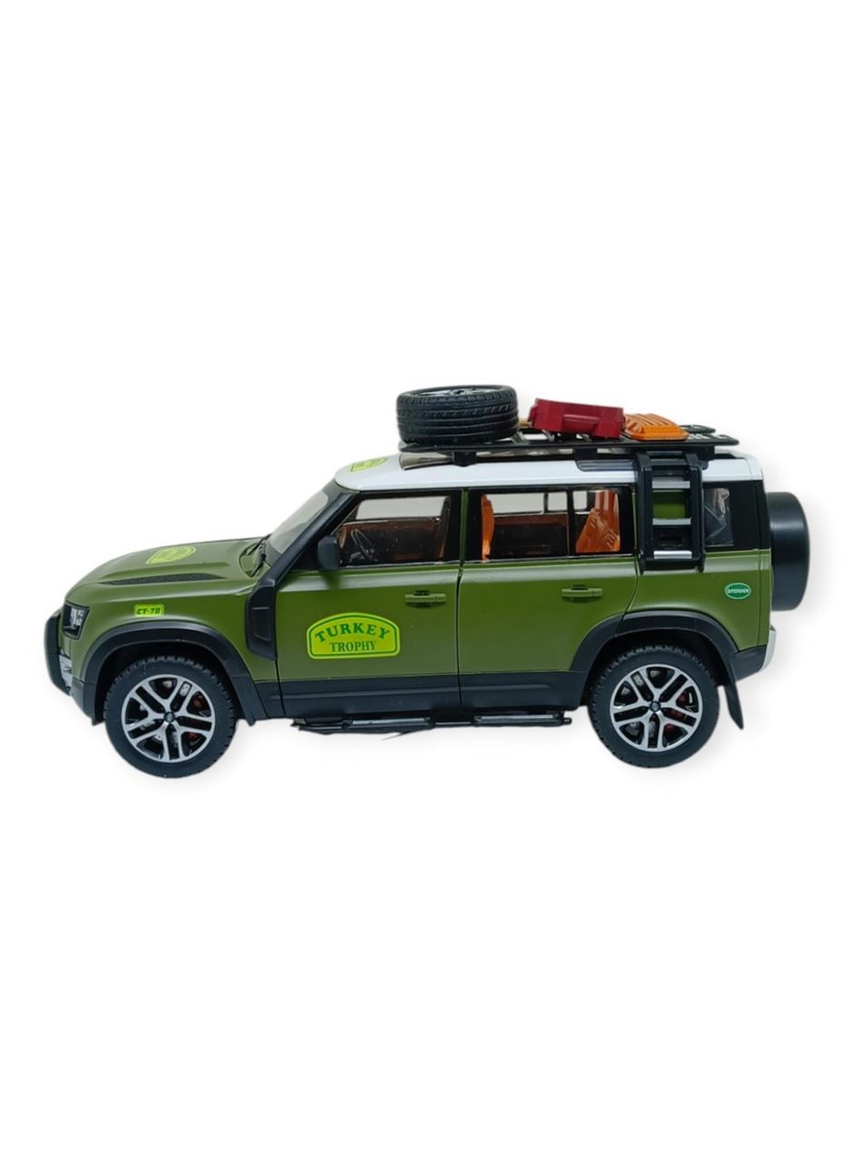 Model Araçlar - Metal Sesli Off-Road Araba 22 cm - Yeşil