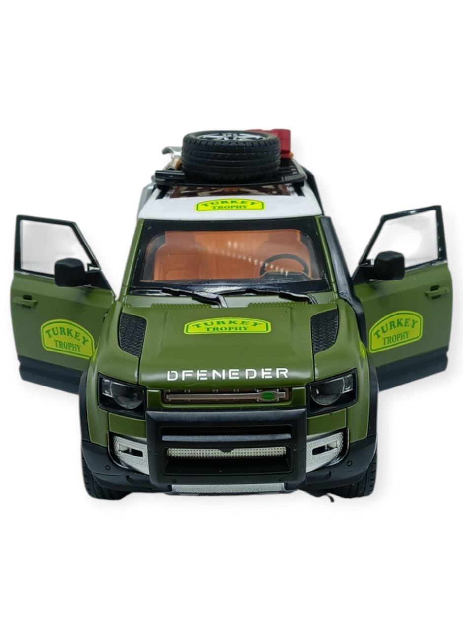 Model Araçlar - Metal Sesli Off-Road Araba 22 cm - Yeşil