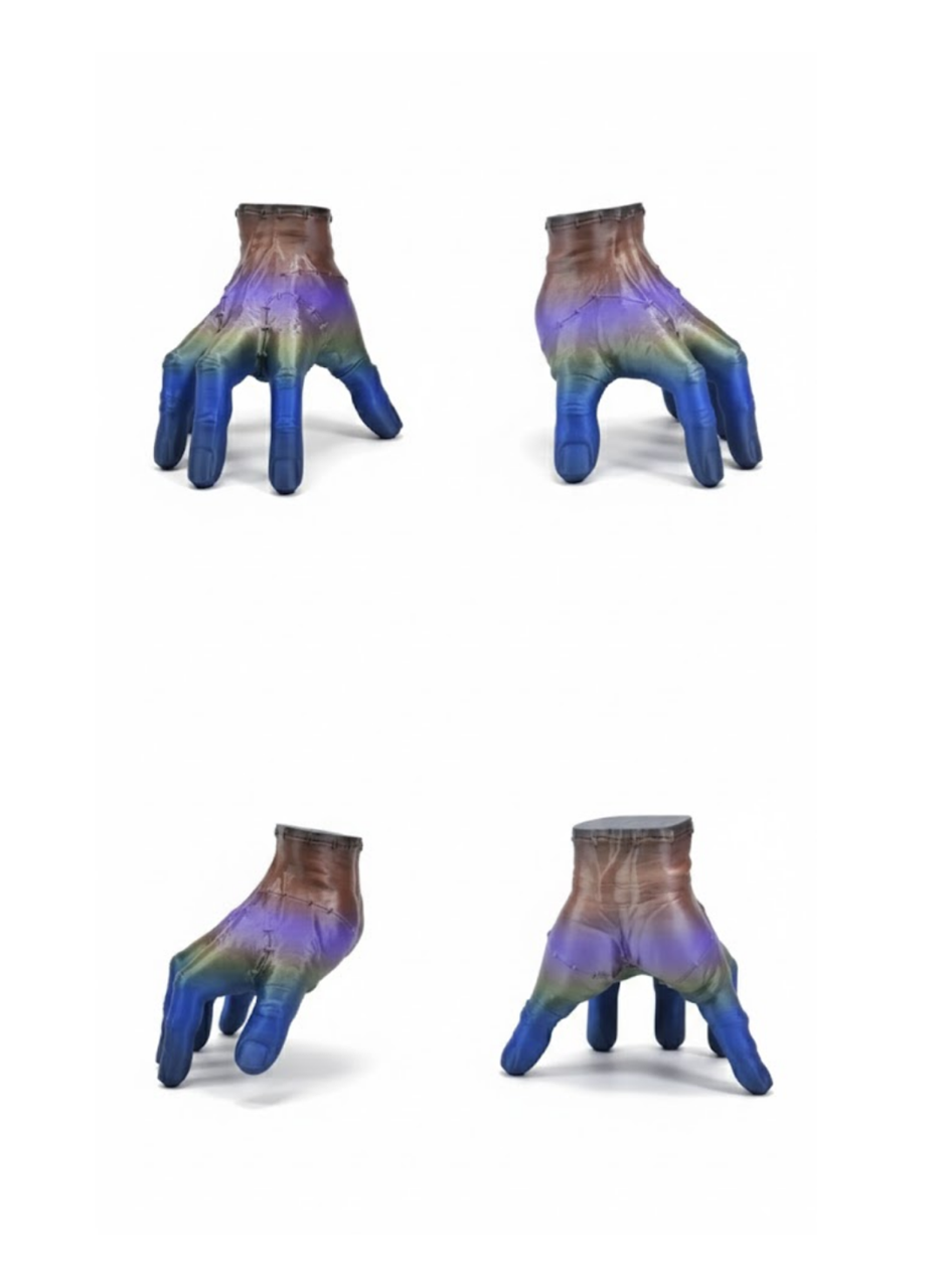 3D Rengarenk El Dekoratif Heykel 27x22 cm Büyük Boy Modern Tasarım